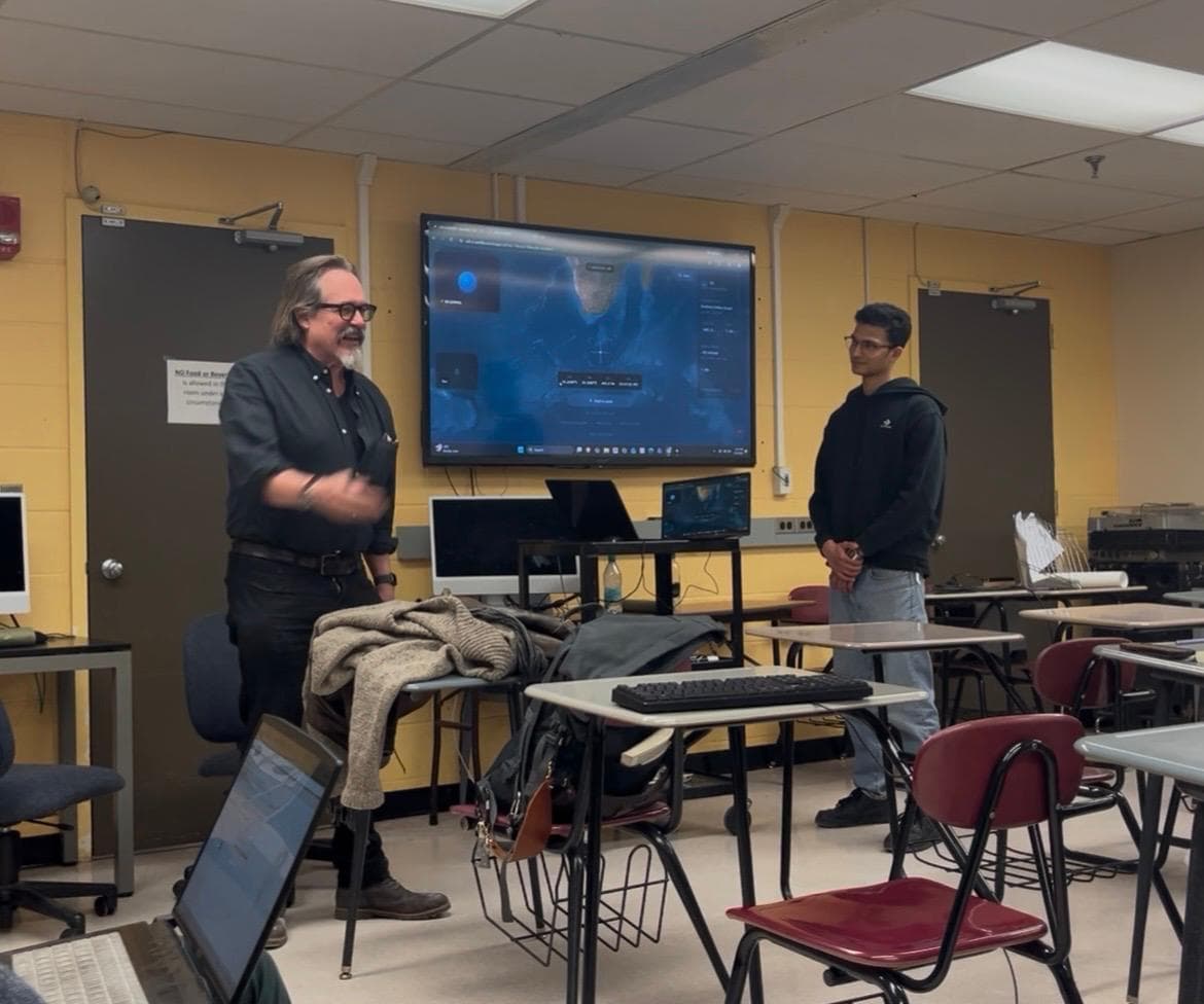 Phillip Baldwin at the Stony Brook Call a Satellite demonstration